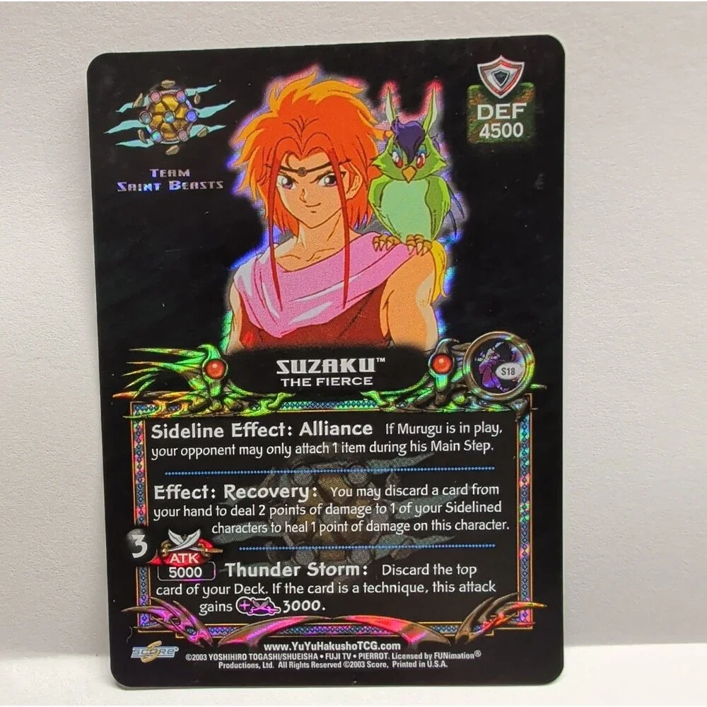 YuYu Hakusho TCG - Suzaku, The Fierce S18 Secret Rare Foil Card
